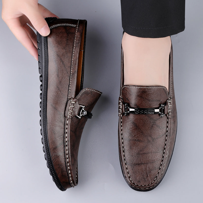 | Mocassins en cuir véritable de vache Sebastian pour homme
