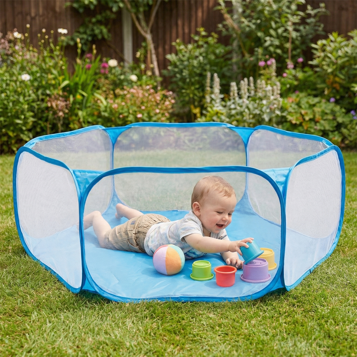 Portable Pop-Up Toddler Playpen and Ball Pit