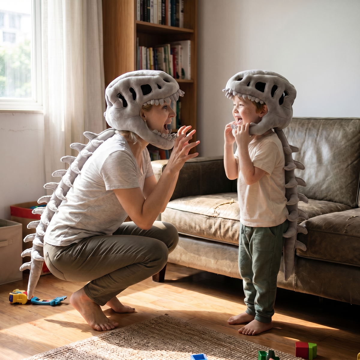 Kids' Plush Dinosaur Onesie Costume