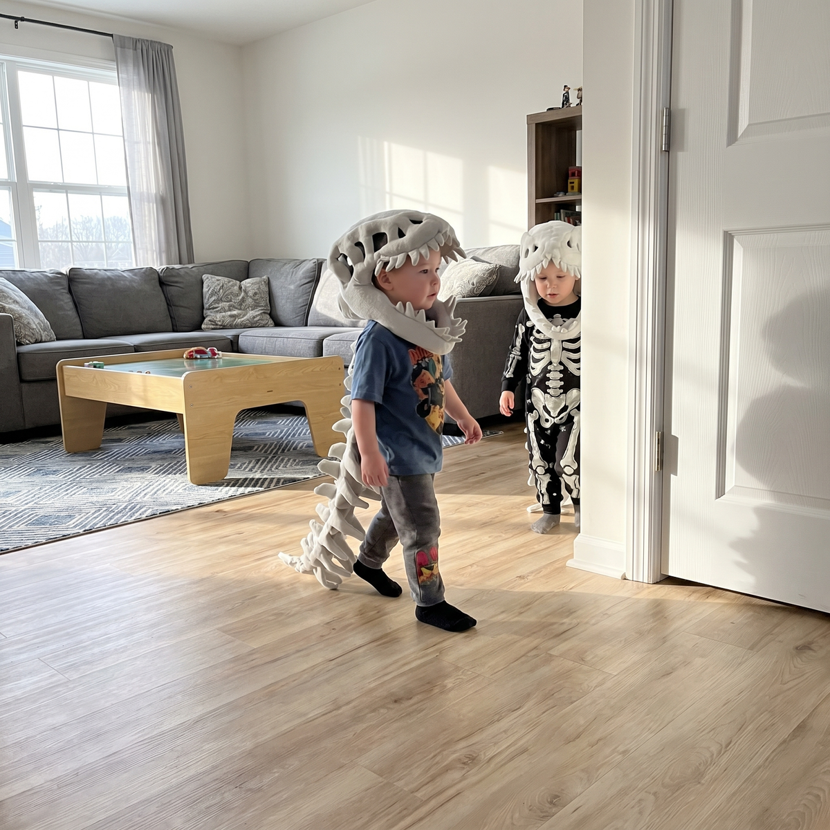 Kids' Plush Dinosaur Onesie Costume