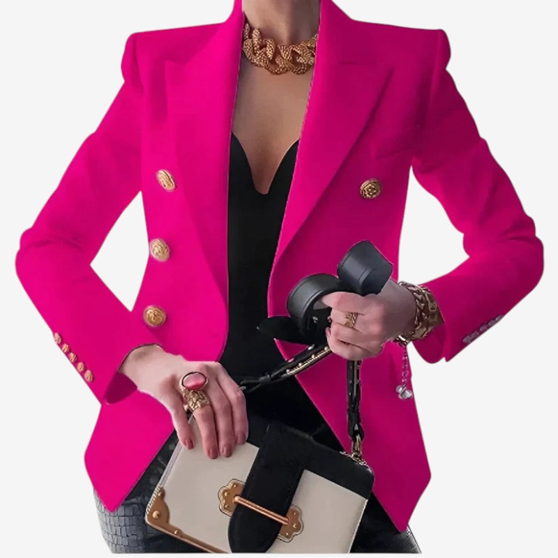 Blazer structuré pour femme avec épaules marquées