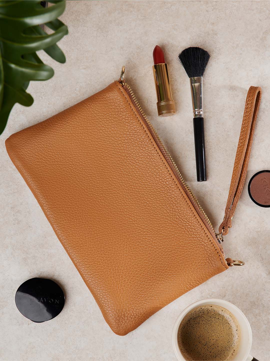 Eleganza Duo-Größe Leder-Clutch
