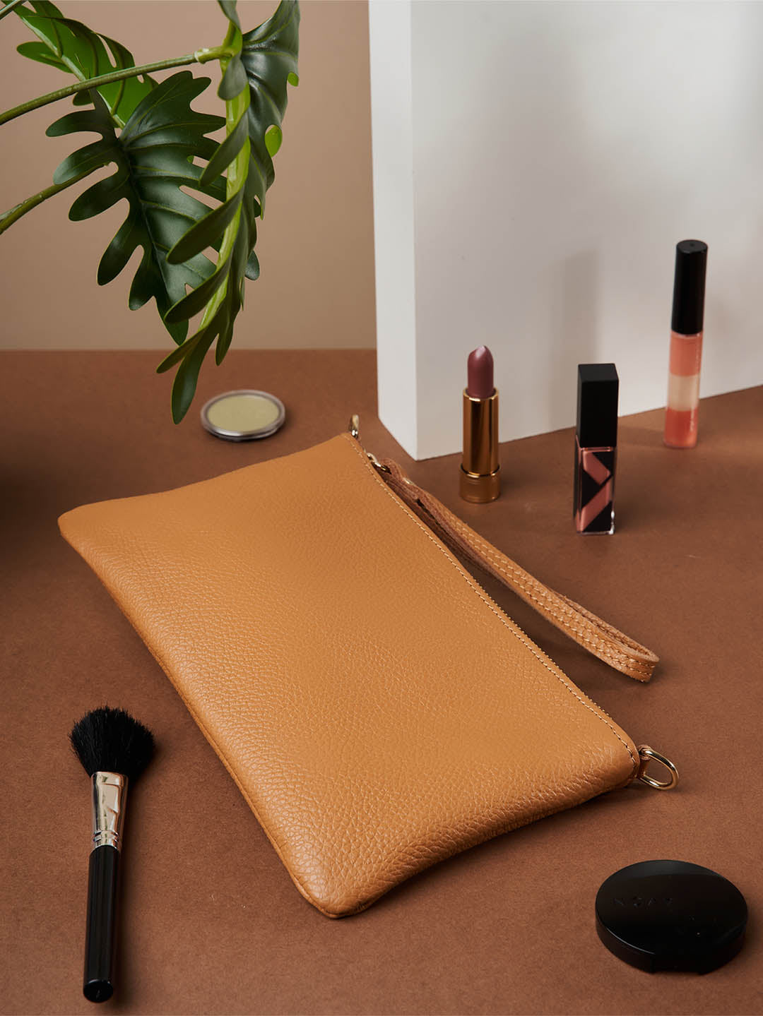Eleganza Duo-Größe Leder-Clutch