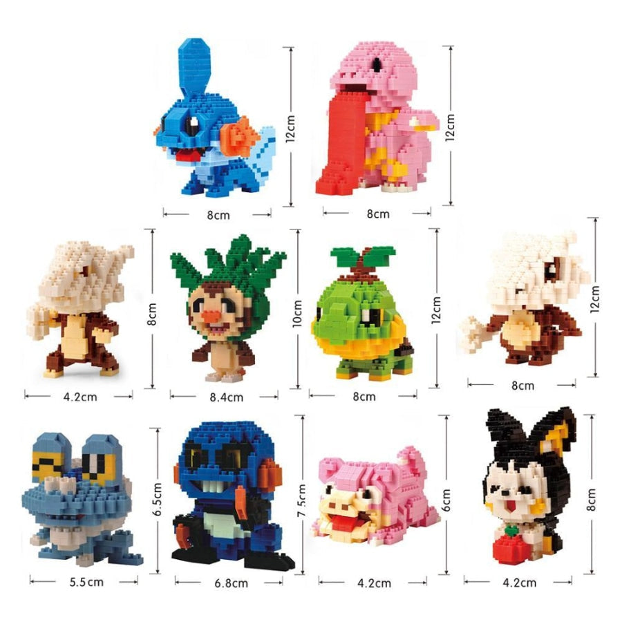 Mini Creature Building Block Set, Approximately 170 Pieces