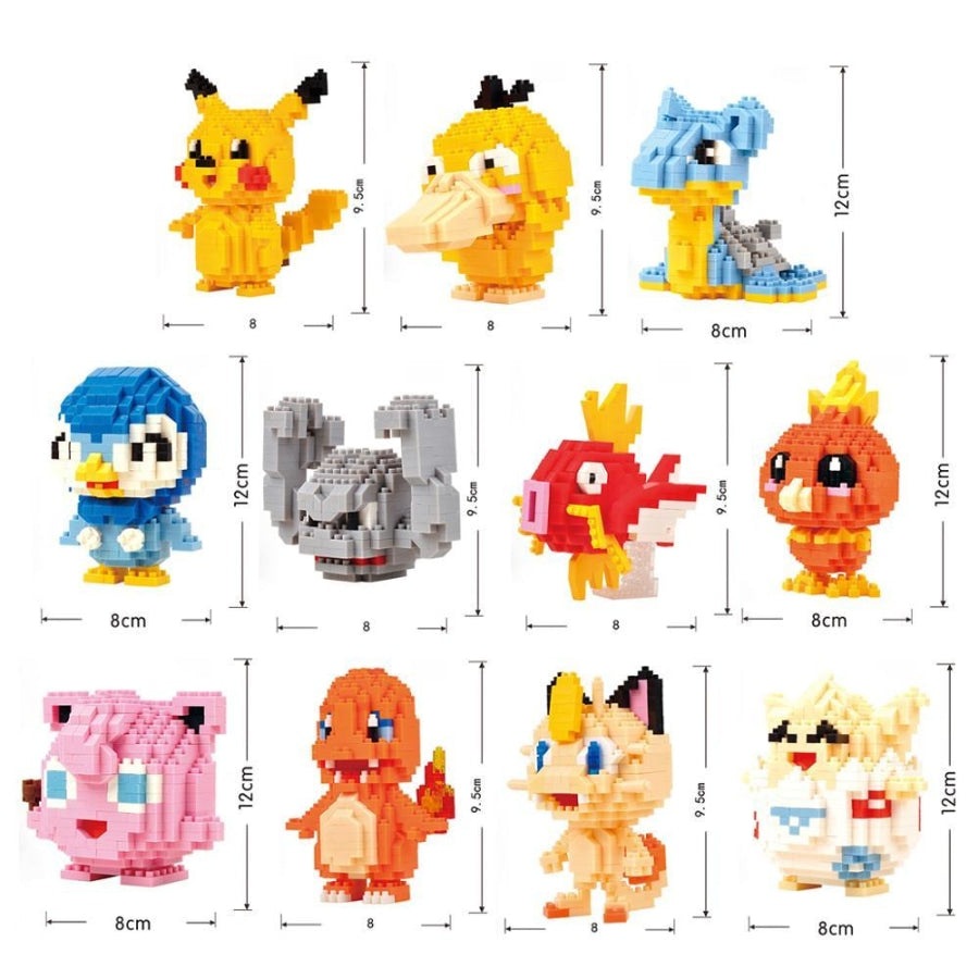 Mini Creature Building Block Set, Approximately 170 Pieces