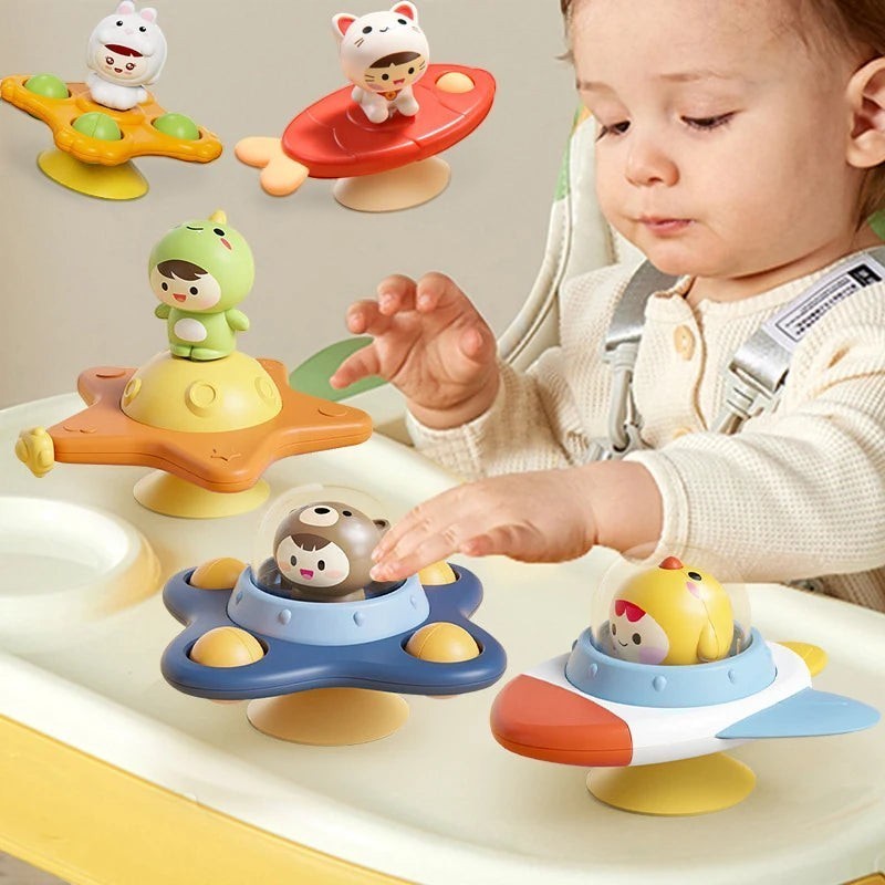 Montessori Suction-Cup Sensory Spinner Toy