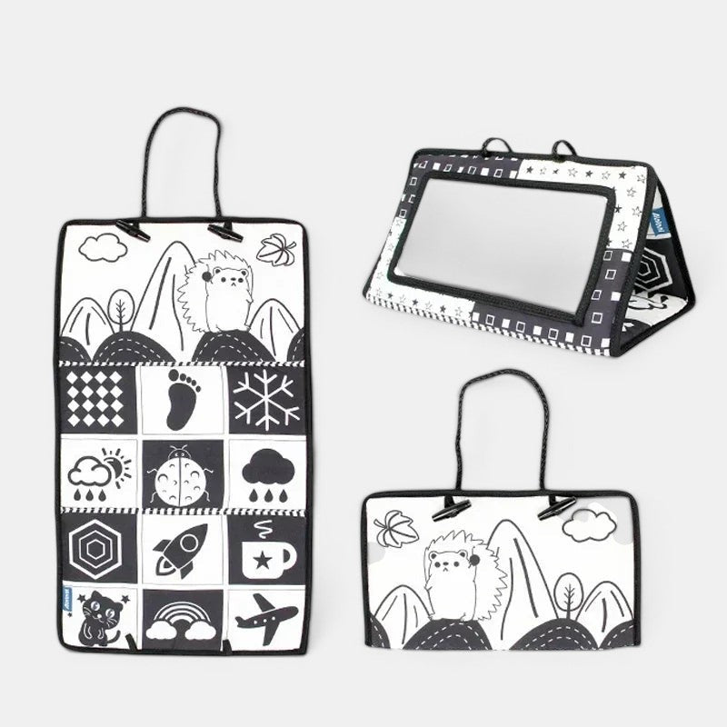 Baby Sensory Book with Mirror and High-Contrast Patterns
