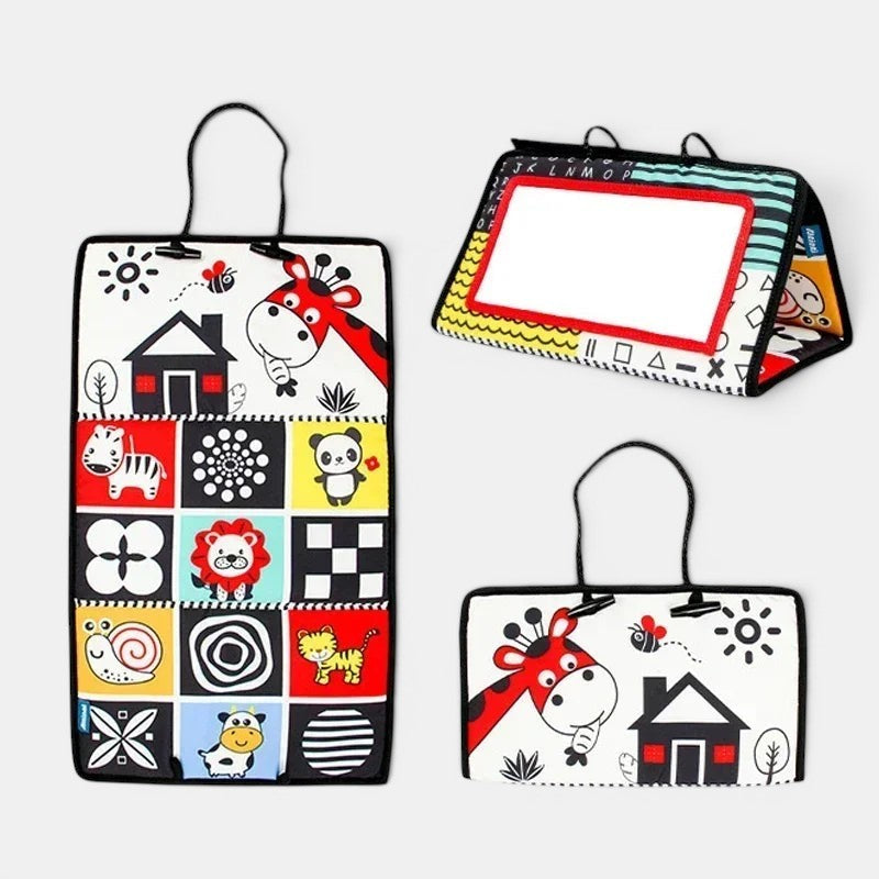 Baby Sensory Book with Mirror and High-Contrast Patterns