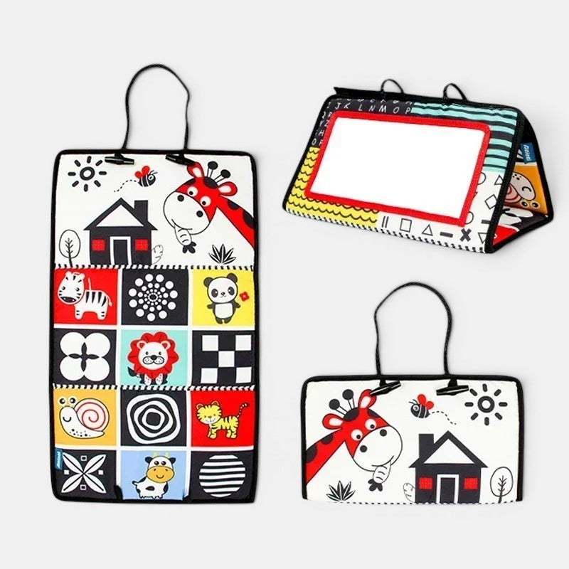 Baby Sensory Book with Mirror and High-Contrast Patterns