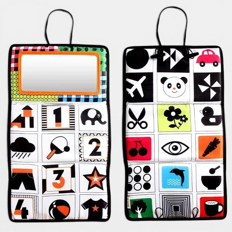 Baby Sensory Book with Mirror and High-Contrast Patterns