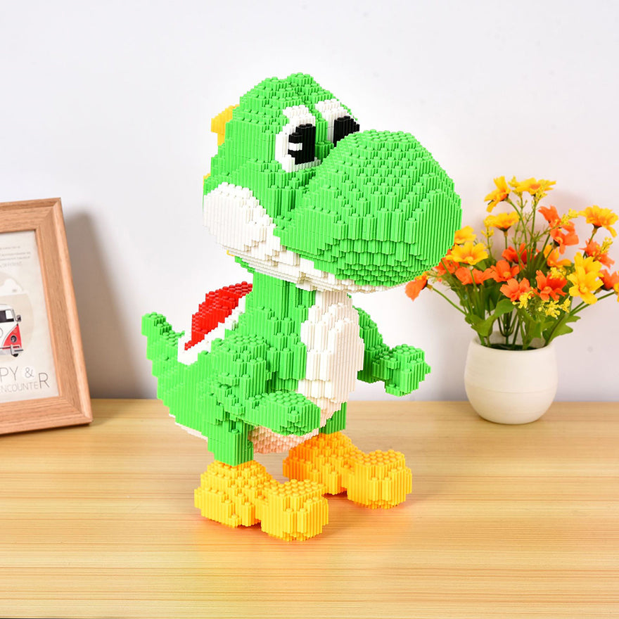 Large Green Dinosaur Building Block Set, 7,050 Pieces