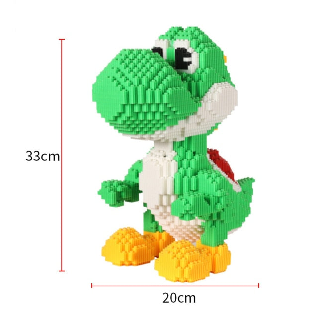 Large Green Dinosaur Building Block Set, 7,050 Pieces
