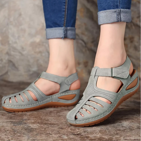 Damen Sandalen mit Fußgewölbeunterstützung Leicht Anti-Rutsch Walking Stil