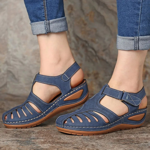 Damen Sandalen mit Fußgewölbeunterstützung Leicht Anti-Rutsch Walking Stil