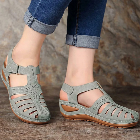 Damen Sandalen mit Fußgewölbeunterstützung Leicht Anti-Rutsch Walking Stil