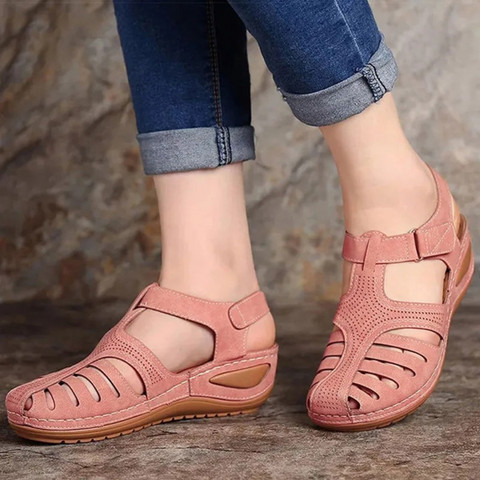 Damen Sandalen mit Fußgewölbeunterstützung Leicht Anti-Rutsch Walking Stil