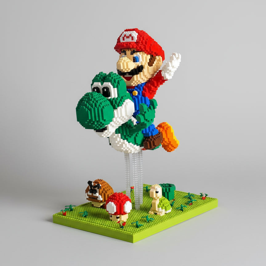 Flying Green Dinosaur and Red Plumber Building Set, 3,300 Pieces
