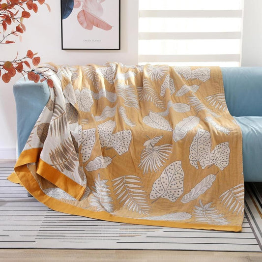 Soft Leafy Summer Blanket for Cozy Warmth and Lightweight Comfort