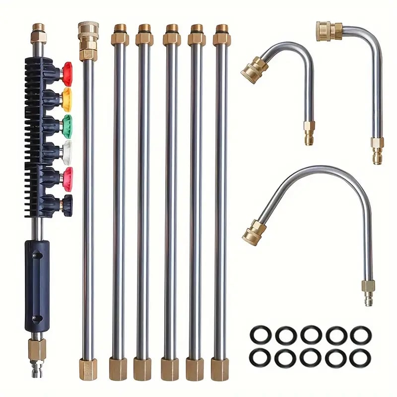 4000 PSI Telescoping Elevated Pressure Washer Wand Set for Gutter & Roof Drainage & Walls Cleaning