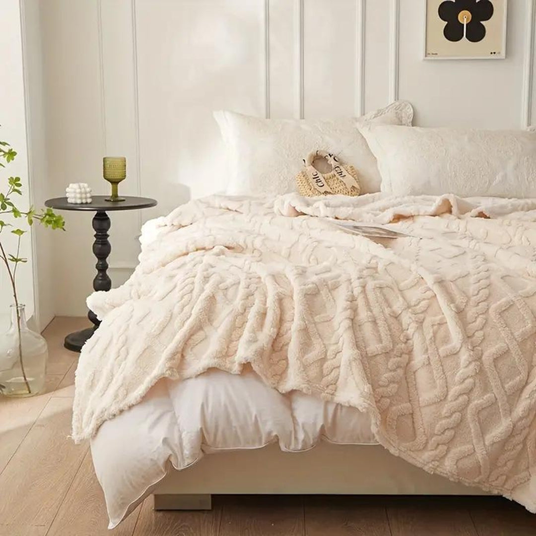 Gemütliche Cloud Haven Fleece-Wurfdecke für Wärme & Komfort