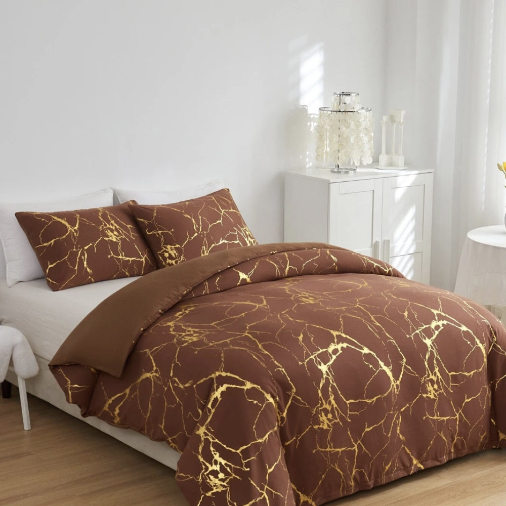 Luxuriöses Marmor-Duvetbezug-Set - Weiches Bettwäsche-Set für stilvolle Schlafzimmer