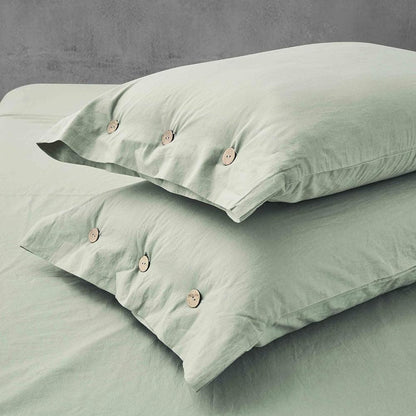 Soft Cotton Pillowcases Set of 2 - Twin Size Bed Pillow Covers
