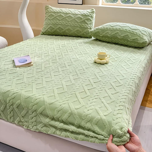 Luxury Velvet Sherpa Bed Sheet Set - Soft, Cozy, Warm Bedding