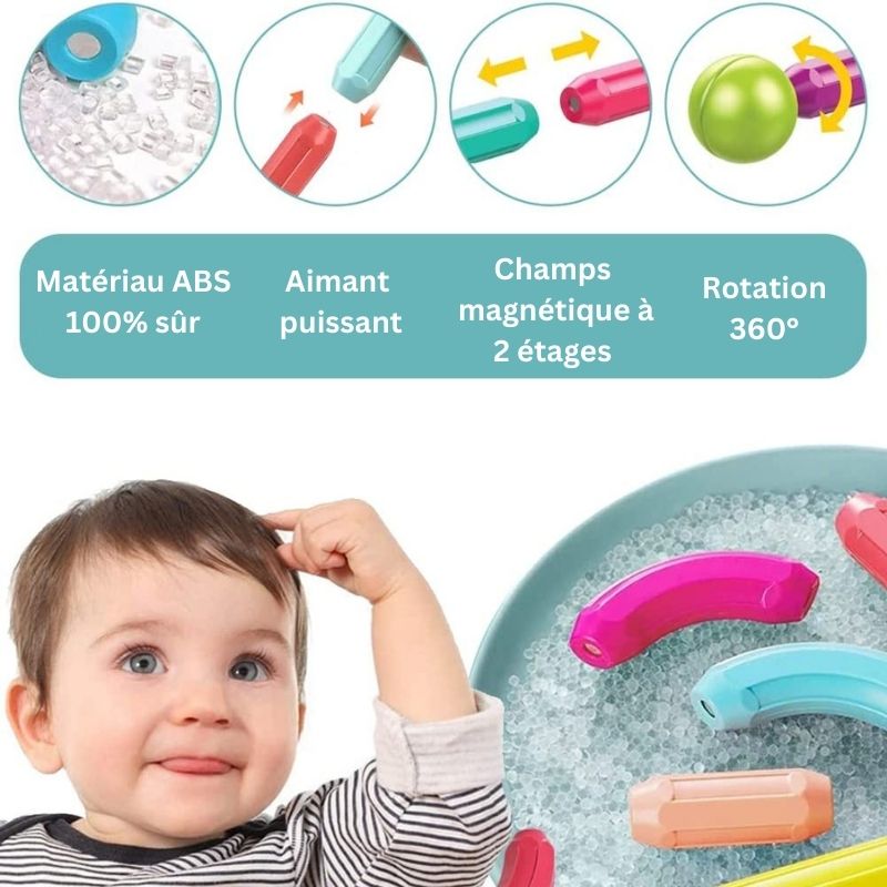 Magnetic Building Blocks for 2D and 3D Play, Ages 3+