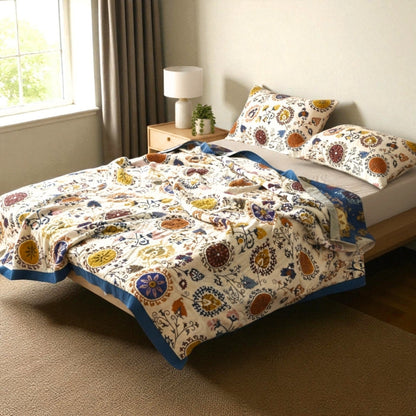 Soft Breathable Cotton Gauze Bed Coverlet for Summer Comfort
