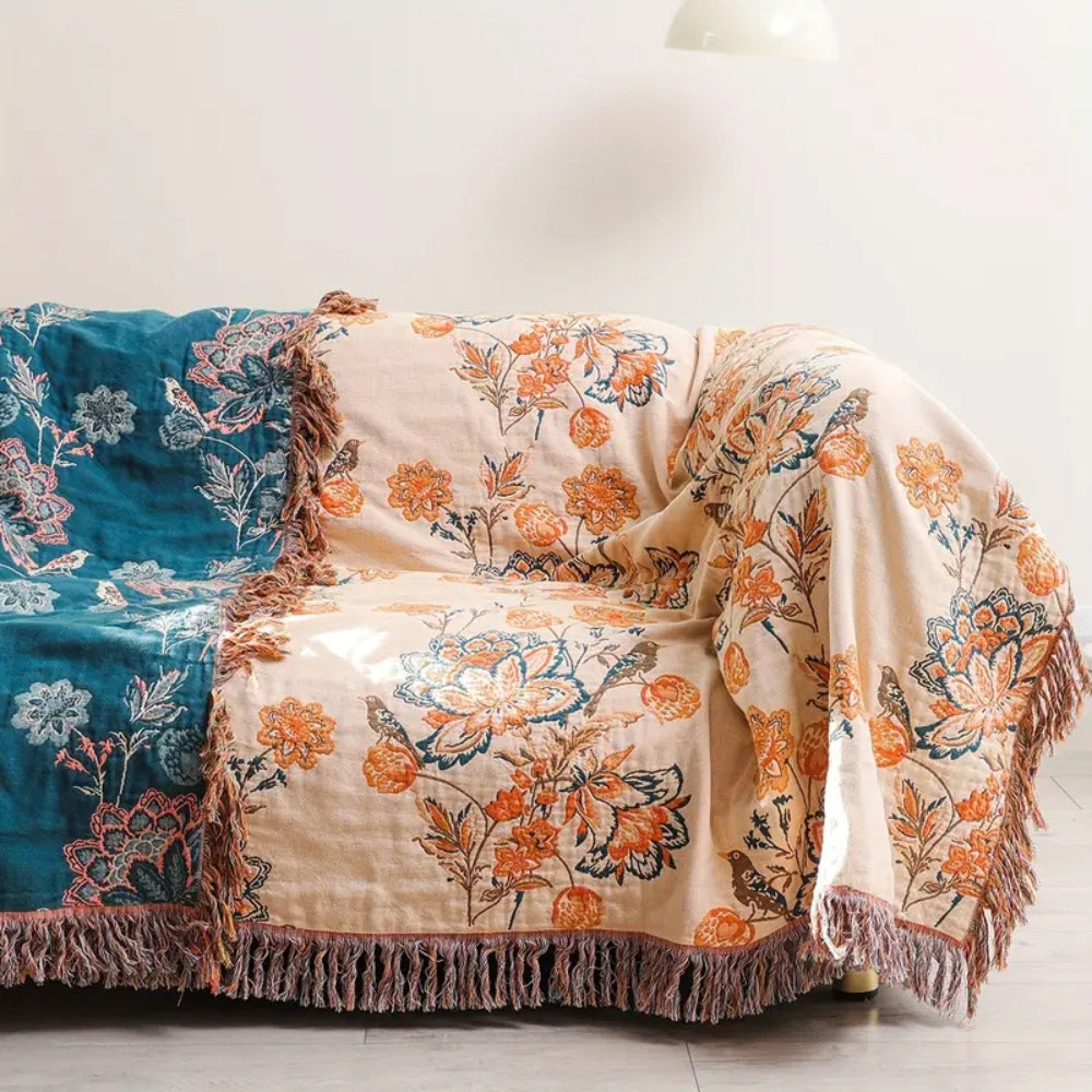 Cozy Boho Rustic Throw Blanket for Home Decor and Warmth