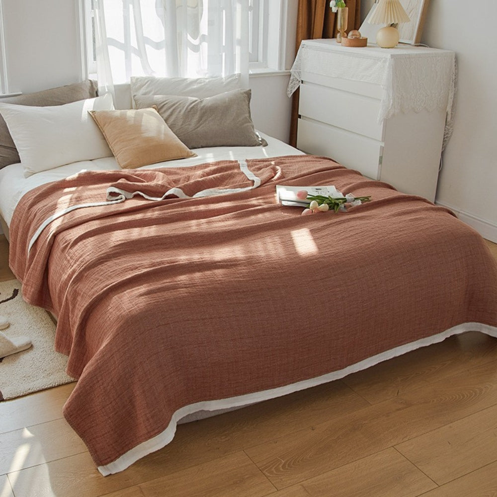 Weiche mehrlagige Musselin Baumwollbabydecke für Kinderzimmer & Kinderwagen