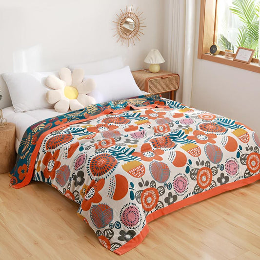 Boho Floral Throw Blanket for Cozy Home Decor and Gifts