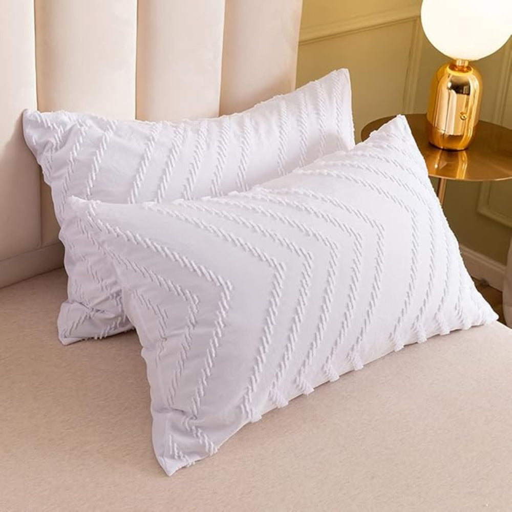 Chevron Pattern Plush Quilt Cover Set - 3 Piece Bedding Set
