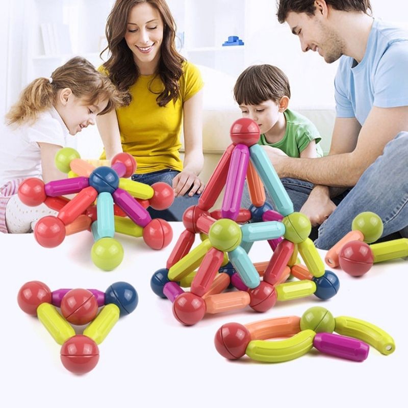 Magnetic Building Blocks for 2D and 3D Play, Ages 3+