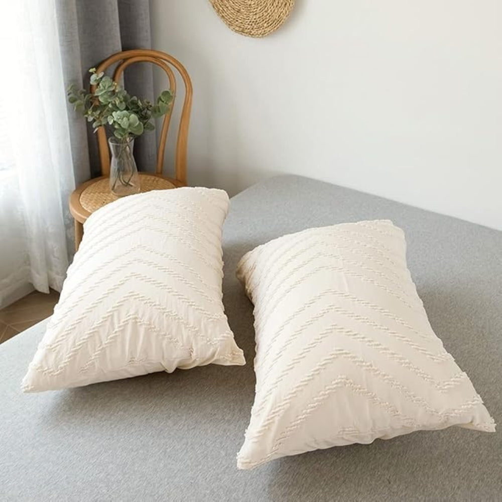 Chevron Pattern Plush Quilt Cover Set - 3 Piece Bedding Set