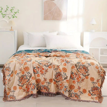 Cozy Boho Rustic Throw Blanket for Home Decor and Warmth