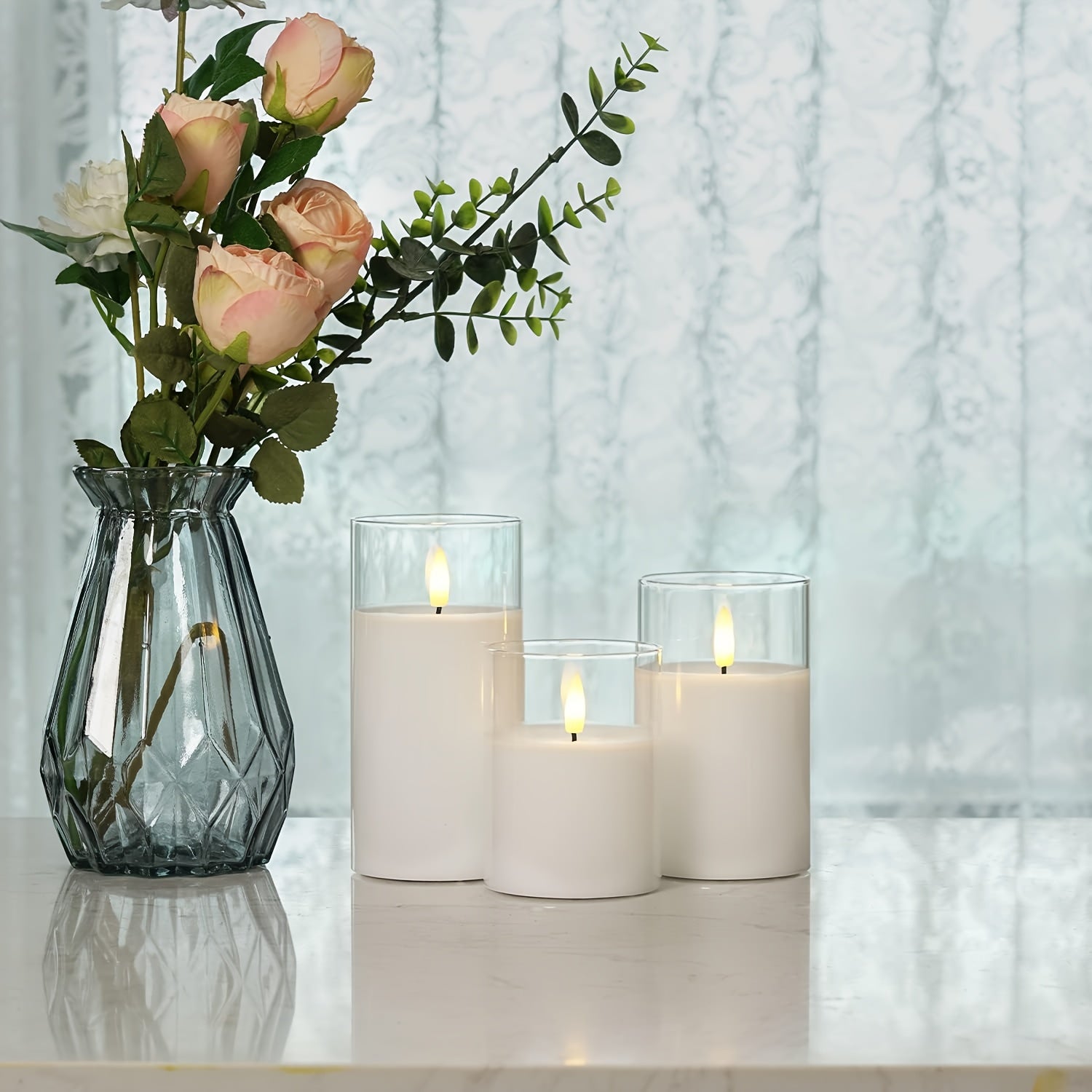 Set chauffe-bougie télécommandé - Bougies LED à piles avec minuterie & télécommande pour décoration intérieure