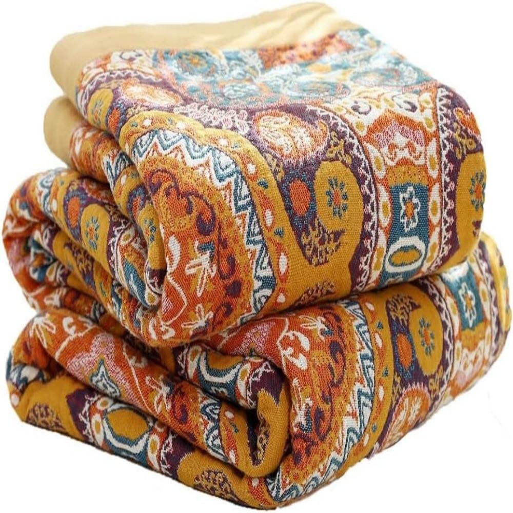 Reversible Boho Cotton Blanket for Cozy Home Decor | Sunrise Design