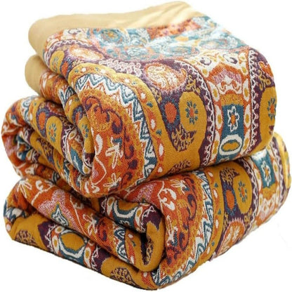 Reversible Boho Cotton Blanket for Cozy Home Decor | Sunrise Design