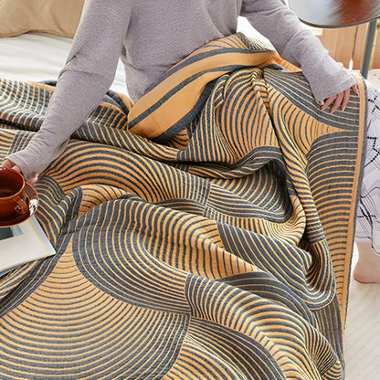 Soft Reversible Muslin Cotton Baby Blanket - Lightweight & Breathable