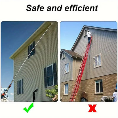 4000 PSI Telescoping Elevated Pressure Washer Wand Set for Gutter & Roof Drainage & Walls Cleaning