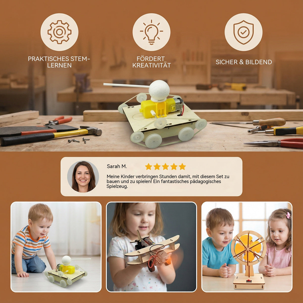 Kids' STEM Science Construction Kit, 9 Model Options