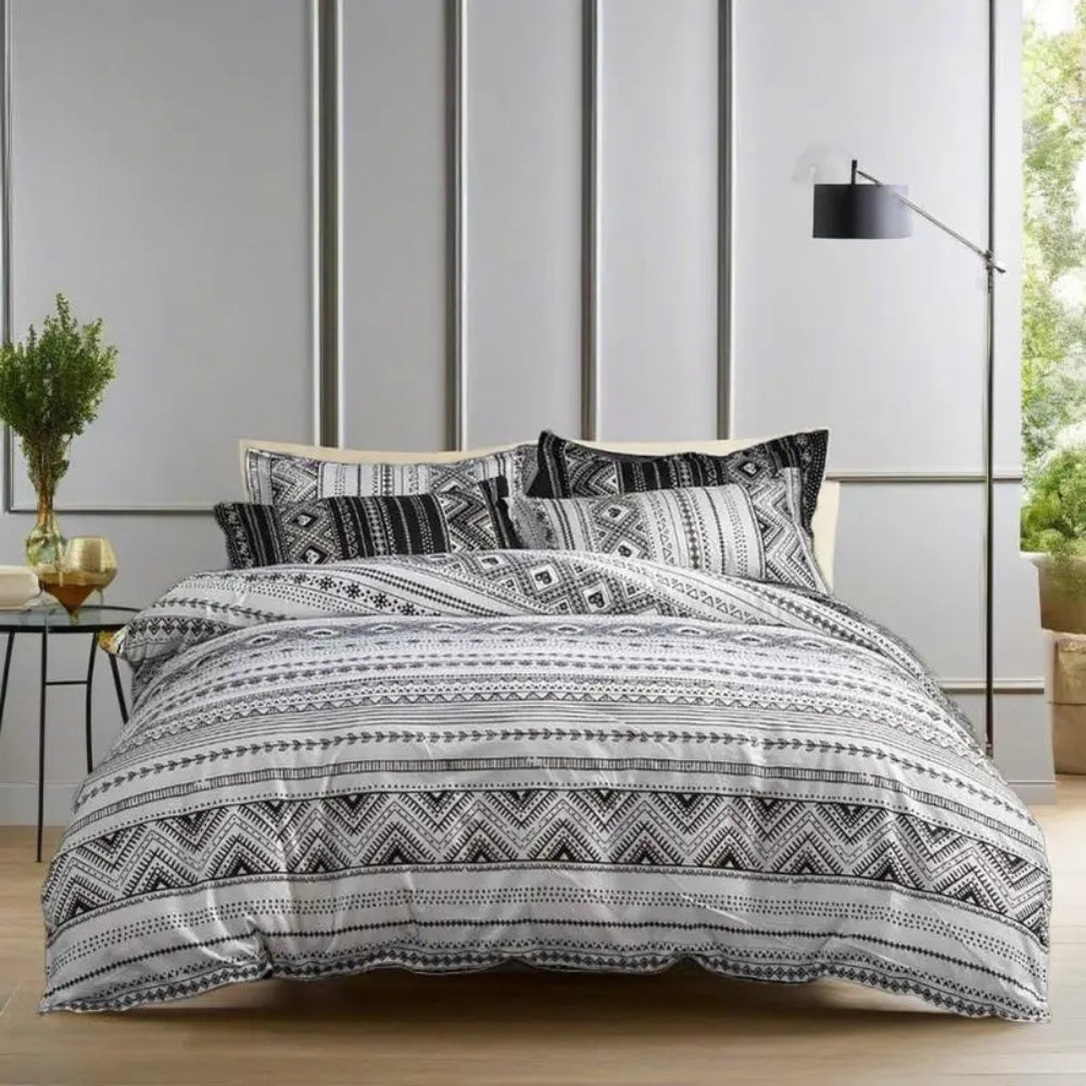 Modernes Boho-Bettwäsche-Set - Stilvolles Bettdecken-Set für gemütliche Schlafzimmerdekoration