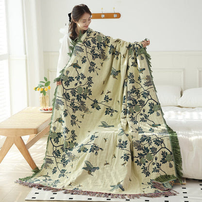 Luxury Multi-Layer Cotton Throw Blanket for Cozy Home Decor