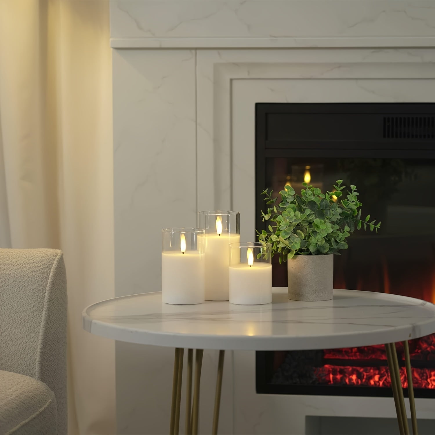 Set chauffe-bougie télécommandé - Bougies LED à piles avec minuterie & télécommande pour décoration intérieure