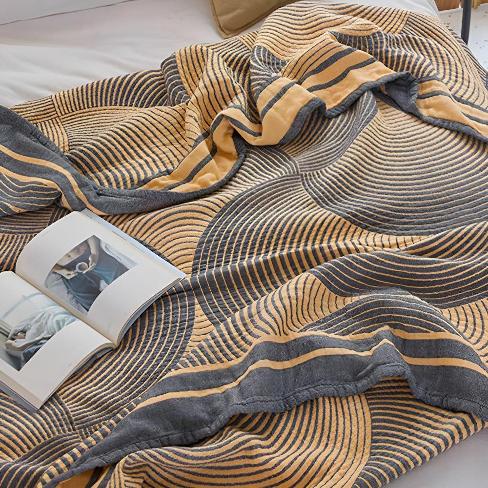 Soft Reversible Muslin Cotton Baby Blanket - Lightweight & Breathable