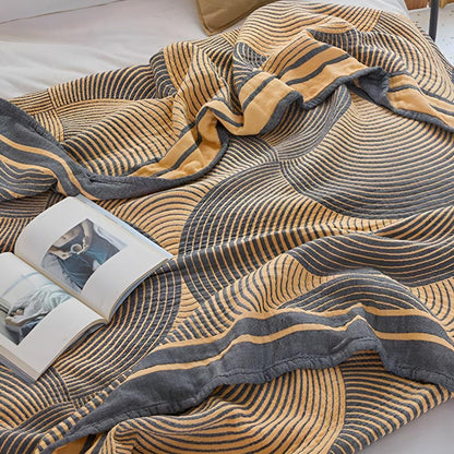 Soft Reversible Muslin Cotton Baby Blanket - Lightweight & Breathable