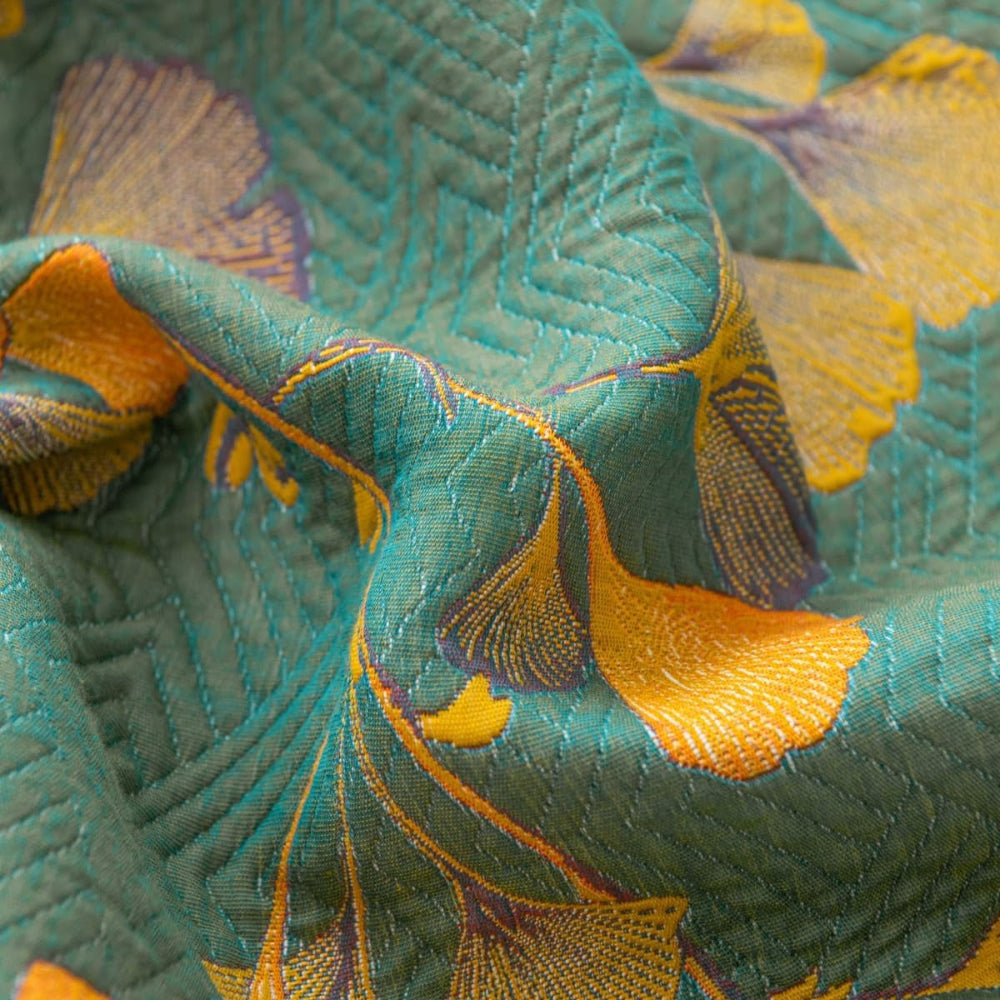 Umkehrbares florales Ginkgo-Blätter Bettüberwurf Set - Weiche Bettdecke & Quilt