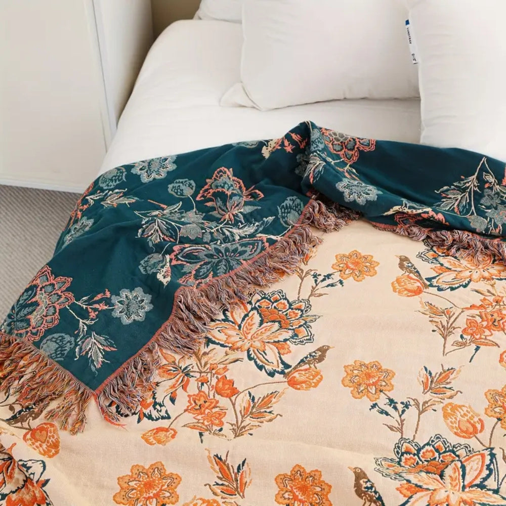 Gemütliche Boho rustikale Wurfdecke für Wohnkultur und Wärme