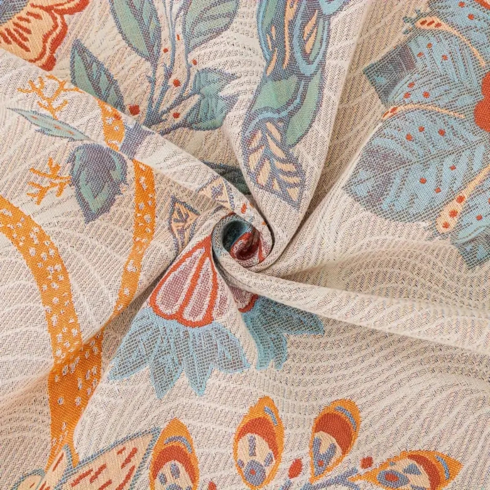 Plaid en coton réversible - Design Vineyard Blossom pour un salon cosy